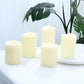 Set of 5 Ivory Flickering Flameless LED Pillar Candles – Real Wax Dripping Edge, Battery Operated, W
