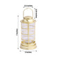 Gold LED mini lantern lamp, battery operated, decorative tealight candle.
