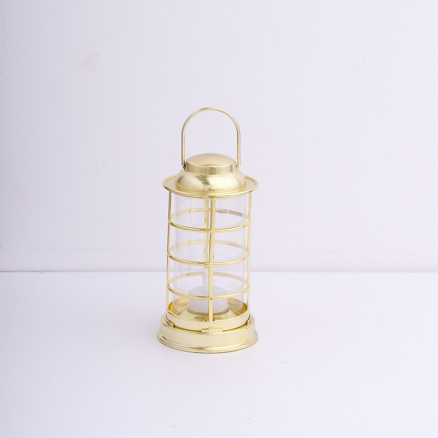 Gold LED mini lantern lamp for decorative tealight candles.