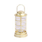 Gold LED mini lantern lamp, battery-operated decorative tealight candle.
