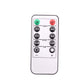 Set of 9 Ivory LED Flameless Pillar Candles with Clear Acrylic Shades & Remote Timer, Battery Operat