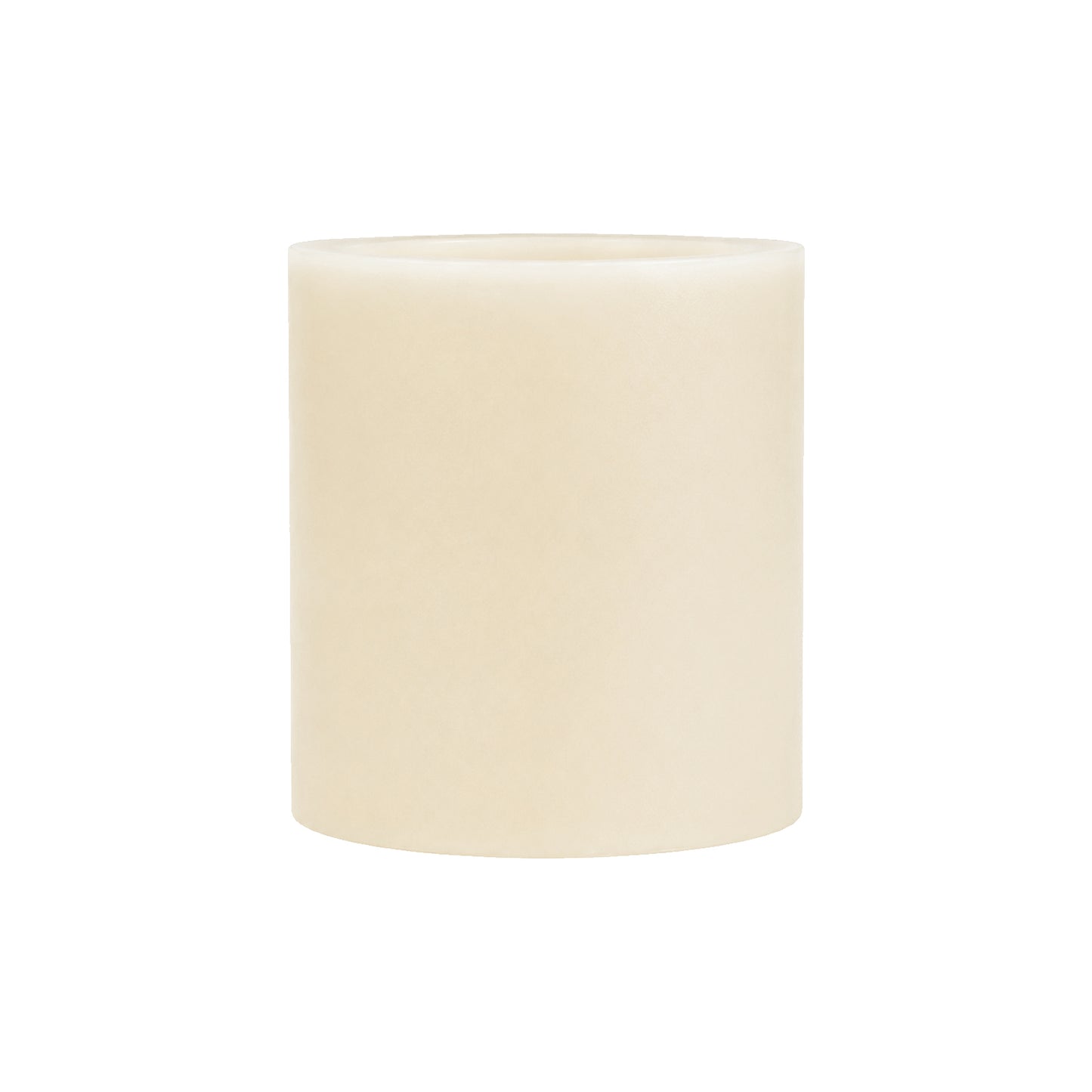 6 Pack Ivory Flameless LED Pillar Candles, 3" x 3" Flat Top Real Wax Battery Operated Candles with W