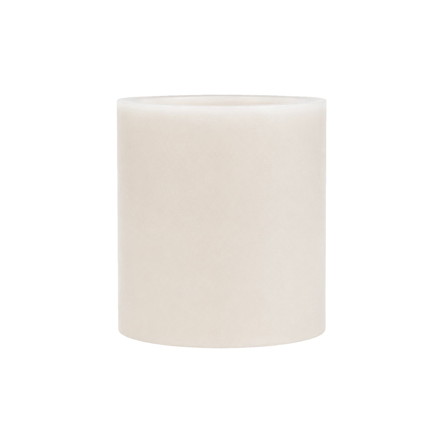 6 Pack White Flameless LED Pillar Candles, 3" x 3" Flat Top Real Wax Battery Operated Candles with W