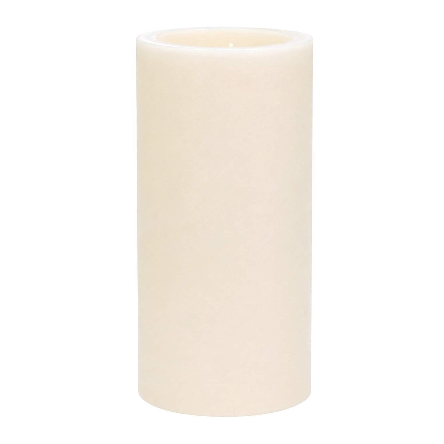 6 Pack Ivory Flameless LED Pillar Candles, 3" x 6" Flat Top Real Wax Battery Operated Candles with W