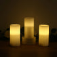 6 Pack White Flameless LED Pillar Candles, 3" x 6" Flat Top Real Wax Battery Operated Candles with W