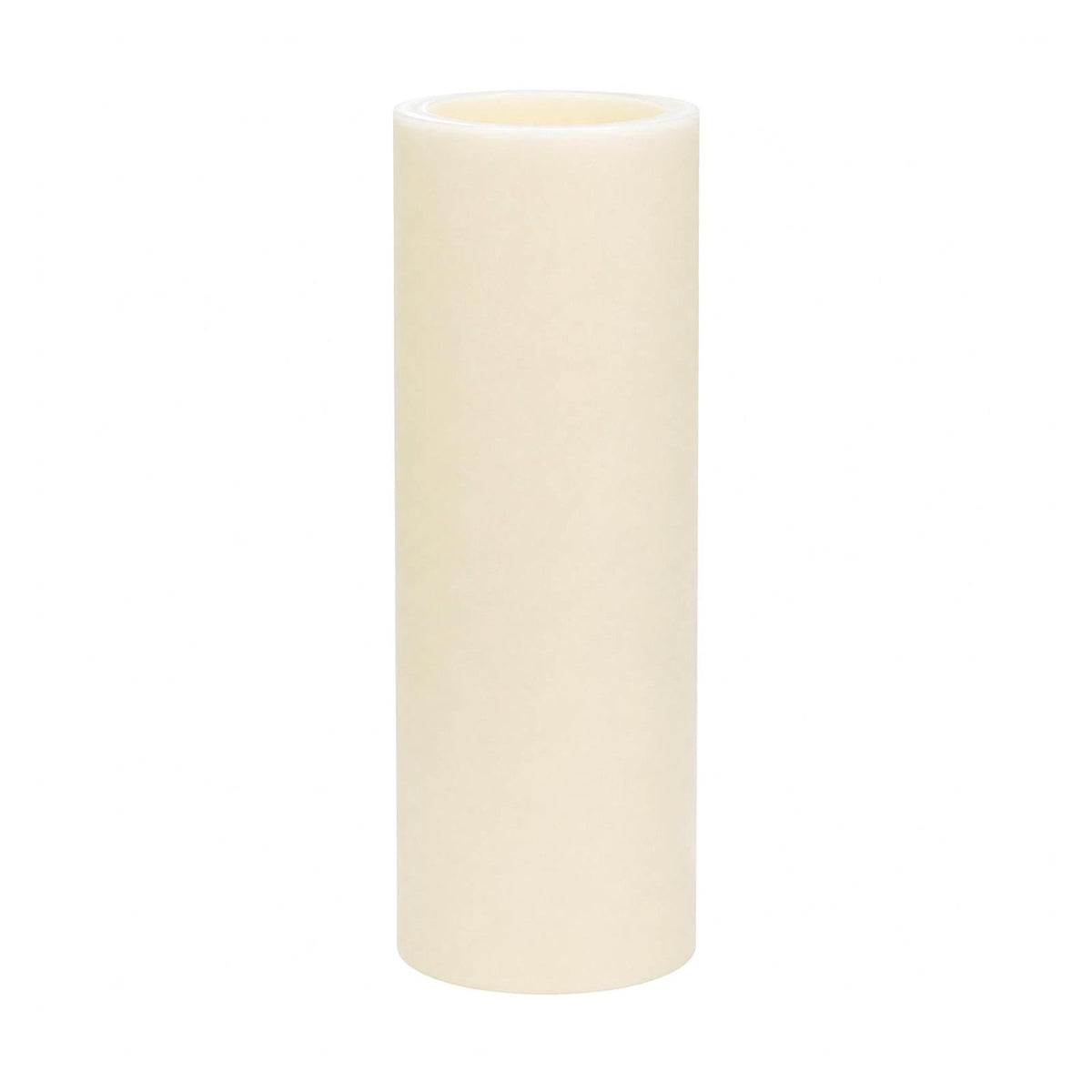 6 Pack Ivory Flameless LED Pillar Candles, 3" x 9" Flat Top Real Wax Battery Operated Candles with W
