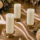 6 Pack Ivory Flameless LED Pillar Candles, 3" x 9" Flat Top Real Wax Battery Operated Candles with W