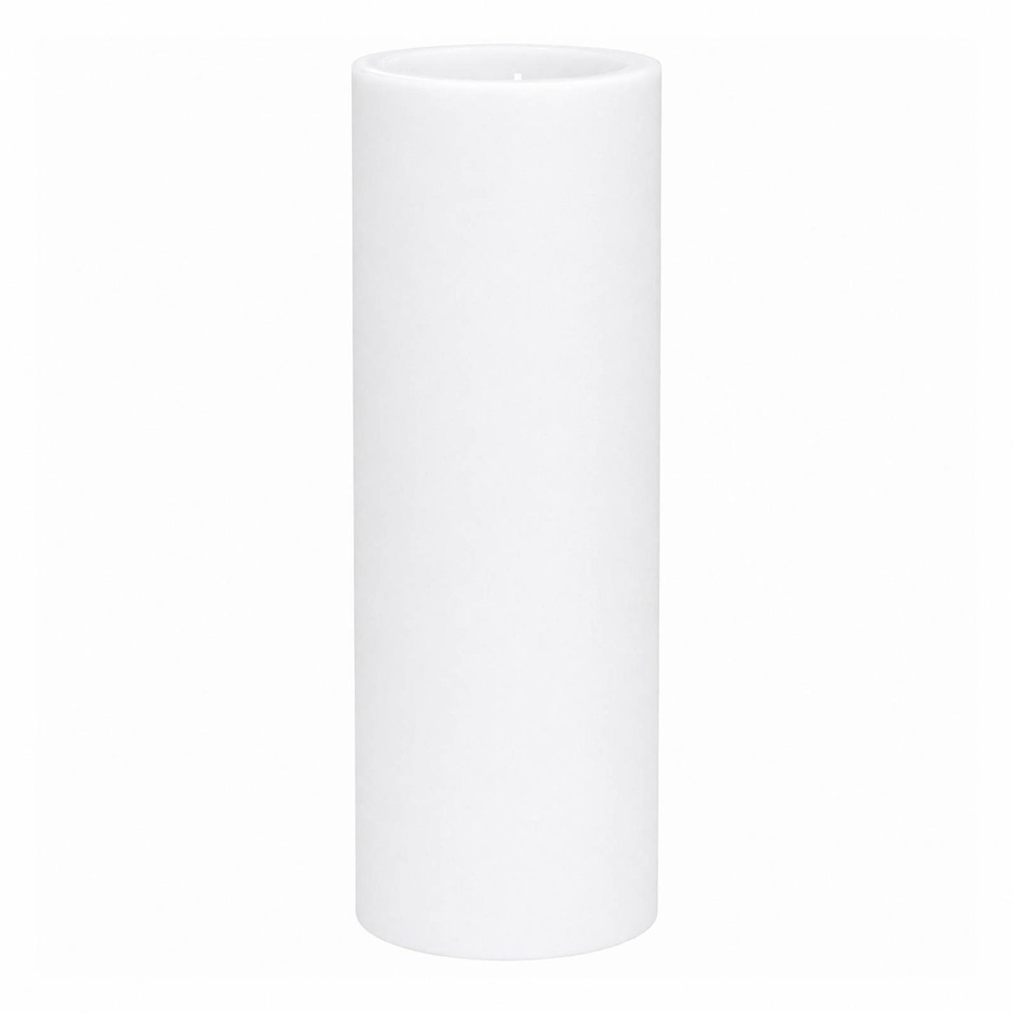 6 Pack White Flameless LED Pillar Candles, 3" x 9" Flat Top Real Wax Battery Operated Candles with W
