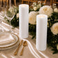 6 Pack White Flameless LED Pillar Candles, 3" x 9" Flat Top Real Wax Battery Operated Candles with W