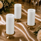 6 Pack White Flameless LED Pillar Candles, 3" x 9" Flat Top Real Wax Battery Operated Candles with W