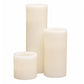 Set of 6 Ivory Flameless LED Pillar Candles, Flat Top Real Wax Battery Operated Candles with Flicker
