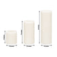Set of 6 White Flameless LED Pillar Candles, Flat Top Real Wax Battery Operated Candles with Flicker
