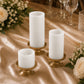 Set of 6 White Flameless LED Pillar Candles, Flat Top Real Wax Battery Operated Candles with Flicker