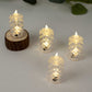 12 Pack Warm White LED Tealight Candles, Decorative Flameless Diamond Cut Battery Operated Candles - 3"