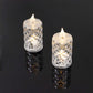 12 Pack Warm White LED Tealight Candles, Decorative Flameless Diamond Cut Battery Operated Candles - 3"