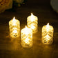 12 Pack Warm White LED Tealight Candles, Decorative Flameless Diamond Cut Battery Operated Candles - 3"