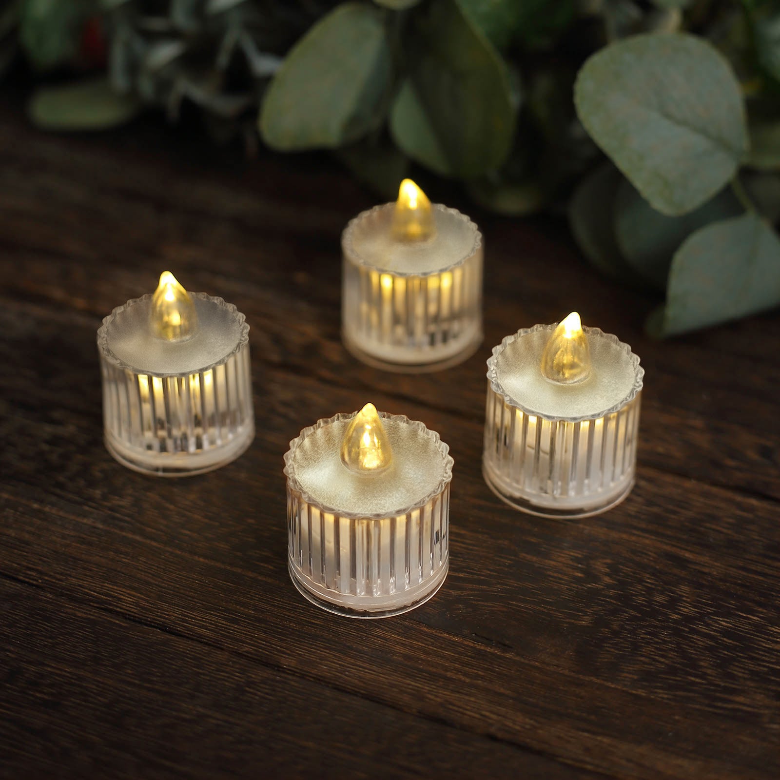 12 Pack | 2inch Warm White Column Battery-Operated LED Tealight Candles
