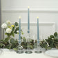 12 Pack 11" LED Taper Candles - Dusty Blue, Flickering Warm Light Battery Operated Flameless Candles