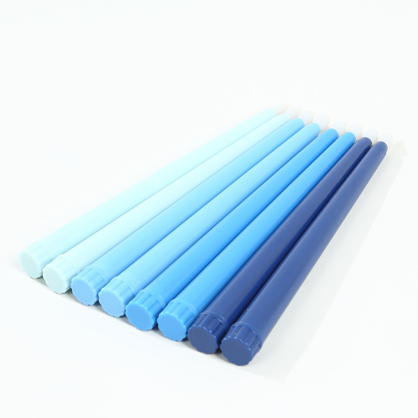 8 Pack 11" Mixed Blue LED Taper Candles, Flameless Battery Operated Flickering Candles