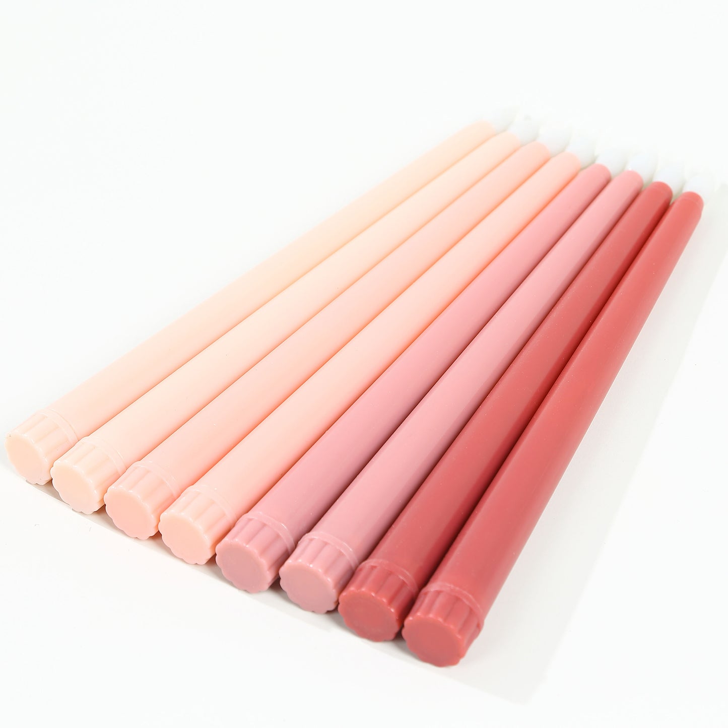 8 Pack 11" Mixed Pink LED Taper Candles, Flameless Battery Operated Flickering Candles