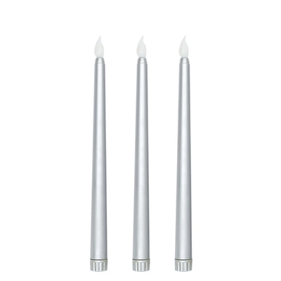 Elegant Ambiance with Silver LED Taper Candles