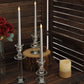 12 Pack 11" LED Taper Candles - Silver, Flickering Warm Light Battery Operated Flameless Candles
