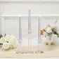 12 Pack 11" LED Taper Candles - Silver, Flickering Warm Light Battery Operated Flameless Candles