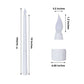 12 Pack 11" LED Taper Candles - White, Flickering Warm Light Battery Operated Flameless Candles