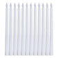 12 Pack 11" LED Taper Candles - White, Flickering Warm Light Battery Operated Flameless Candles