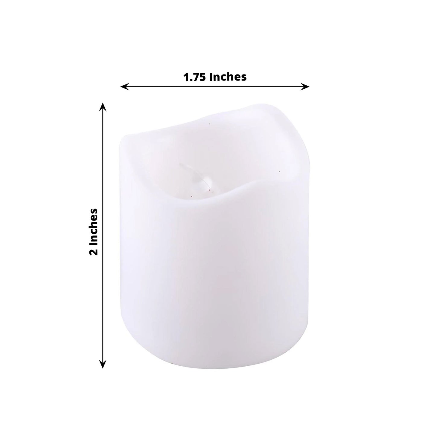 12 Pack - White Flameless Candles LED - Battery Operated Votive Candles
