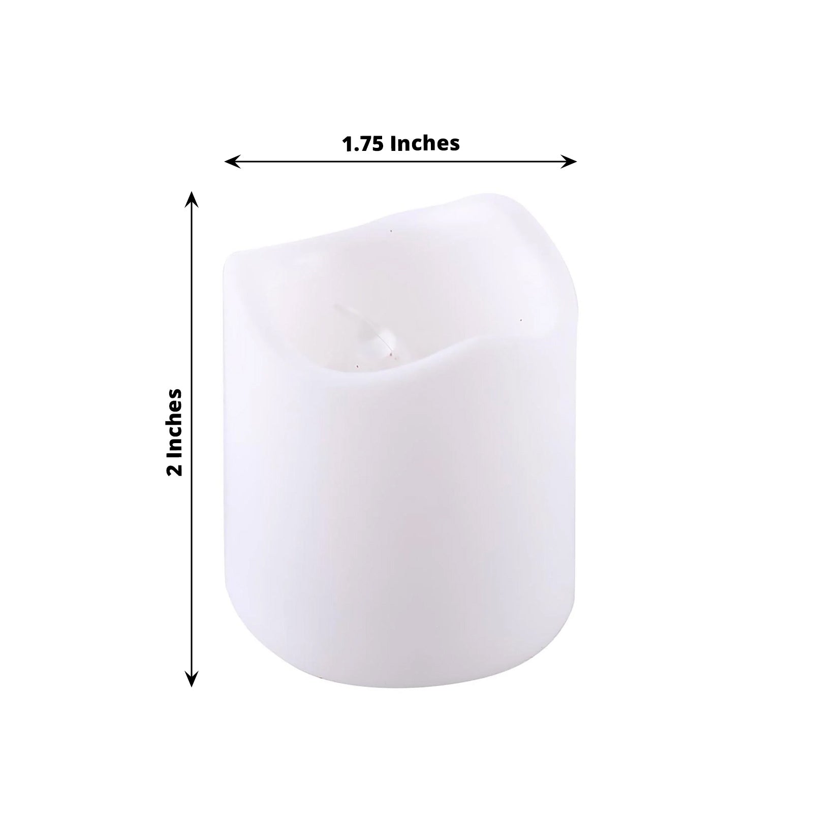 12 Pack - White Flameless Candles LED - Battery Operated Votive Candles