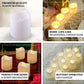 12 Pack | Classic White Flameless LED Votive Candles, Battery Operated Reusable Candles