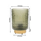 Dusty Sage Green Hobnail Glass Cordless Table Lamp 5.5" – USB Rechargeable Filament LED, Portable Ac