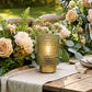 Dusty Sage Green Hobnail Glass Cordless Table Lamp 5.5" – USB Rechargeable Filament LED, Portable Ac