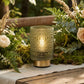 Dusty Sage Green Hobnail Glass Cordless Table Lamp 5.5" – USB Rechargeable Filament LED, Portable Ac