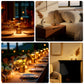 Gold Metal LED Table Lamp – Cordless, Dimmable Touch-Control Night Light in a modern setting.