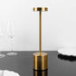 Gold Metal Modern Rechargeable LED Desk Lamp With Touch Control, Dimmable Night Light with Solid Cylinder Base - 13" Tall
