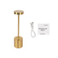 Gold Metal Modern Rechargeable LED Desk Lamp With Touch Control, Dimmable Night Light with Solid Cylinder Base - 13" Tall