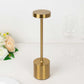 Gold Metal Modern Rechargeable LED Desk Lamp With Touch Control, Dimmable Night Light with Solid Cylinder Base - 13" Tall