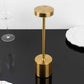 Gold Metal Modern Rechargeable LED Desk Lamp With Touch Control, Dimmable Night Light with Solid Cylinder Base - 13" Tall