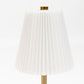 12" Gold Metal LED Table Lamp – White Pleated Shade, USB Rechargeable Cordless Touch Control, Dimmab