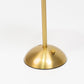 12" Gold Metal LED Table Lamp, White Ribbed Dome Shade, USB Rechargeable Cordless Touch Control, Dim