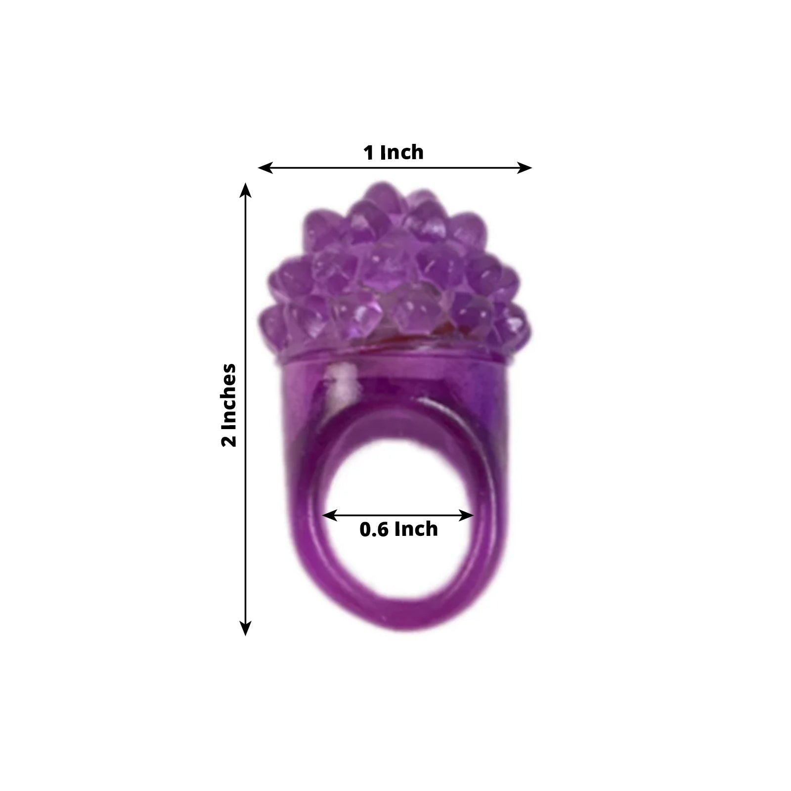 Purple LED light-up rubber ring, perfect for parties and events.