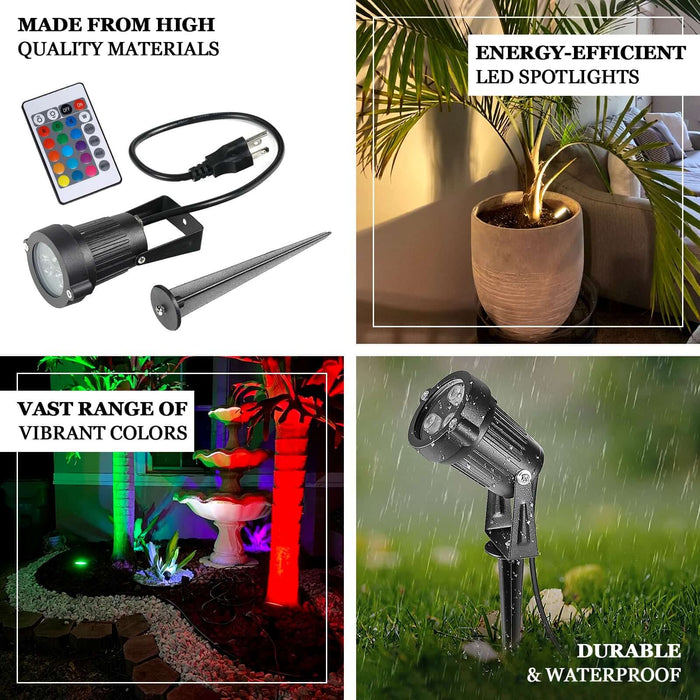 indoor uplights for plants 6W Multicolor Rgb Led Backdrop Uplight, Indoor Outdoor Spotlight With Remote