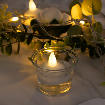 Flameless Warm White Tealights for Floating Décor