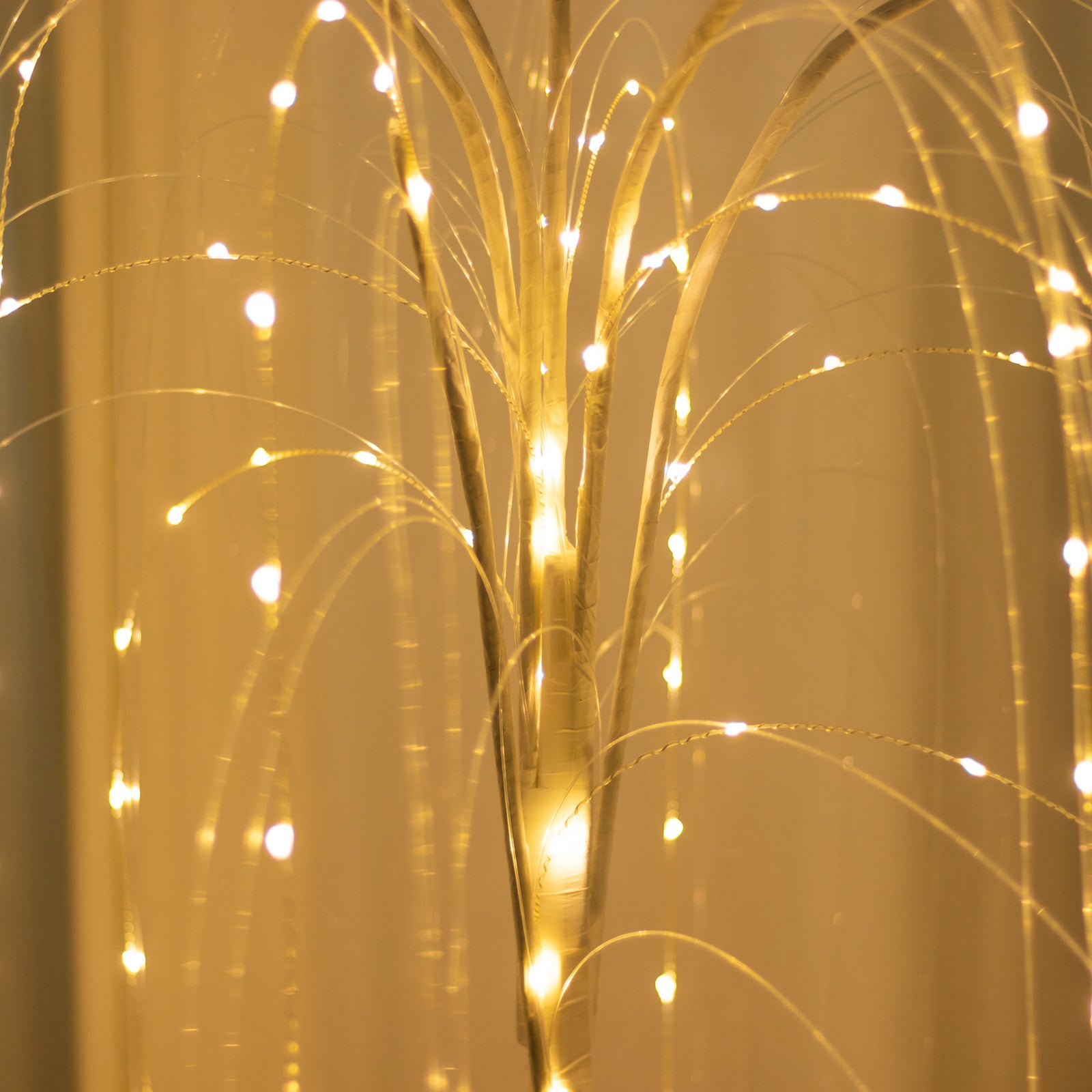 Warm white LED weeping willow tree with fairy lights, tabletop centerpiece.