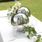 2 Pack 12" Silver Stainless Steel Shiny Mirror Gazing Ball, Reflective Hollow Garden Globe Spheres