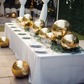 16" Gold Stainless Steel Shiny Mirror Gazing Ball, Reflective Hollow Garden Globe Sphere