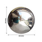 20" Silver Stainless Steel Shiny Mirror Gazing Ball, Reflective Hollow Garden Globe Sphere