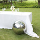 20" Silver Stainless Steel Shiny Mirror Gazing Ball, Reflective Hollow Garden Globe Sphere